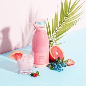 Portable Mini Juice Blender 420ml | USB Rechargeable Personal Smoothie Maker | Travel Juicer Bottle with Stainless Steel Blades | Lightweight & Easy to Clean