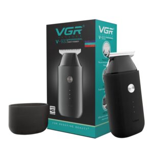 VGR Pocket Beard Trimmer for Men, Mini Travel Trimmer with Compact Travel Design & Travel Lock, 7000 RPM High-Speed Motor, 120 Min Runtime, Type-C Charging, Self-Sharpening Blades,3 Comb Attachments|