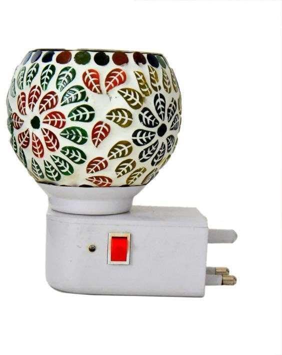 Kapur Dani Electrical Camphor Diffuser. Glass Kapoor Dhani & Essential Oil Diffuser with On Off Switch to Toggle Between Burner_L10