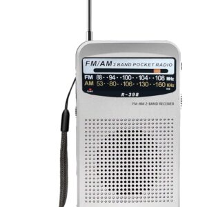 R-398 AM/FM POCKET RADIO PORTABLE DESIGN with MANUAL TUNNING