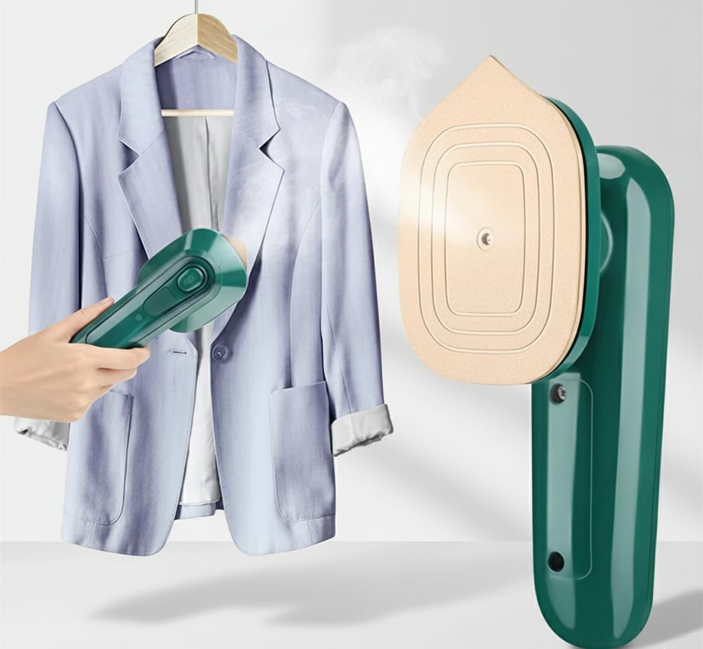 Mini Portable Steam Iron for Clothes – Handheld Garment Steamer Supports Dry & Wet Ironing | Travel Iron for Home, Office & Trips | Compact Steam Press – Perfect For Gifting