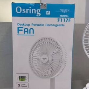 URBAN ZONE ENTERPRISES OSRING - 5117F Energy Saving, Silent Operation, With LED Indicators 80 mm Table Fan (5 Star | White | Pack of 1)