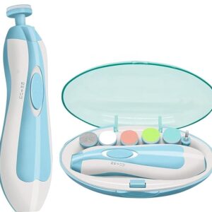 Baby Nail Trimmer New Born with Lights | Electric Baby Nail Cutter 0-6 Months with Multiple Filer Heads Adjustment | New Born Products (Pack of 1, Multicolor)