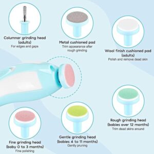Baby Nail Trimmer New Born with Lights | Electric Baby Nail Cutter 0-6 Months with Multiple Filer Heads Adjustment | New Born Products (Pack of 1, Multicolor)