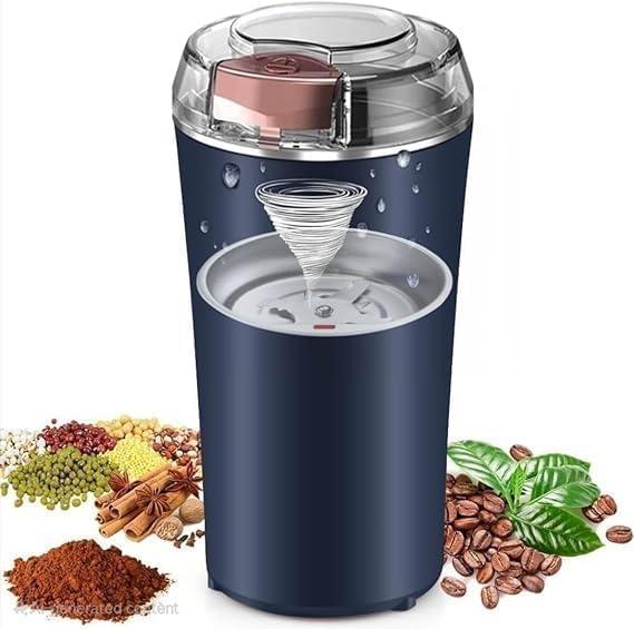 Coffee Grinder Electric Dried Spice and Coffee Grinder-and Chopper Crusher for Home Detachable Cup diswash Free Blade Cup Made with stainless Steel Push Button