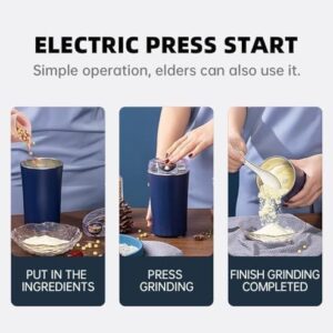 Coffee Grinder Electric Dried Spice and Coffee Grinder-and Chopper Crusher for Home Detachable Cup diswash Free Blade Cup Made with stainless Steel Push Button