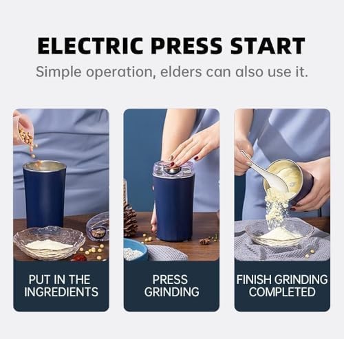 Coffee Grinder Electric Dried Spice and Coffee Grinder-and Chopper Crusher for Home Detachable Cup diswash Free Blade Cup Made with stainless Steel Push Button - Image 4