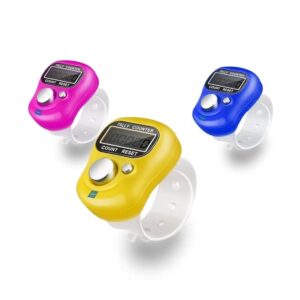 Mini Hand Tally Counter Finger Ring | Digital Electronic Head Count, Japa Counter Counting Machine for Mantra Jap, Mala Jaap Counter - Multicolor