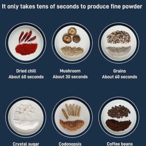 Portable Electric Grain Grinder Machine | Stainless Steel Dry Spice & Coffee Grinder | Multifunction Mini Flour Mill for Cereals Nuts Seeds | Compact Kitchen Grinder with Lid