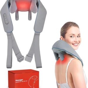 Maxtop Neck and Back Massager with Heating, Body Massager for Body Aches and Pains Relief, Electric 5D Cervical Massage Machine for Deep Tissue Neck, Back, Shoulders, Waist and Legs,Blue