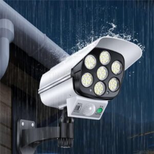 Solar Dummy Security Camera Light with Motion Sensor | Waterproof Outdoor LED Wall Lamp | Auto Day Off & Night On | 3 Lighting Modes for Home, Garage, Gate, Balcony and Garden Safety Illumination