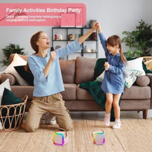 Karaoke Wireless Microphone with LED Speaker | Bluetooth Portable Singing Mic with RGB Lights & Voice Effects | Fun Music Toy for Kids & Adults, Parties & Home, Office Entertainment