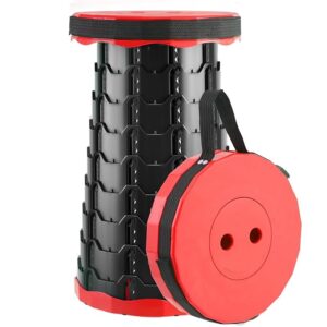 Outdoor Portable Folding Stool, Camping, Hiking, Fishing, Picnic Chair Seat Table, Round Foldable Stool for Kids Adults Home, Office, Garden, Traveling