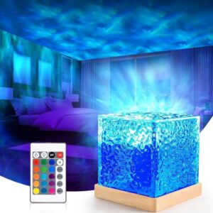 shivlax USB Dynamic Water Pattern Light | RGB LED Night Lamp with Remote & Touch Control Table Lamp