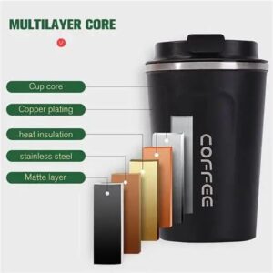 CuckooDiaries Premium Vacuum Cup with OLED Temperature Display | Hot & Cold Tumbler 500 ml Stainless Steel Bottle