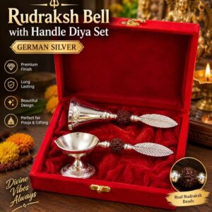 Rudraksh Bell & Handle Diya Set