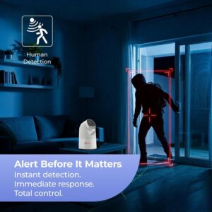 Trueview 3MP Wi-Fi Robot Camera | BIS-ER (STQC Certified) WiFi CCTV Camera | All Time Color Night Vision | Pan Tilt | Smart Tracking | 2-Way Audio | Memory Card & Cloud